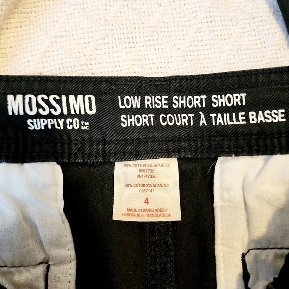 Mossimo Supply Co. Black Chino Low Rise Short Women's 4 Neutral Summer Everyday - Picture 3 of 5